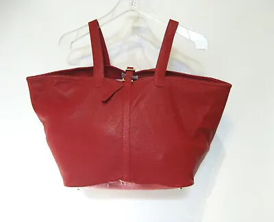 MELI MELO Red Perforated Butter Soft Leather Hobo Tote Handbag • $199.95