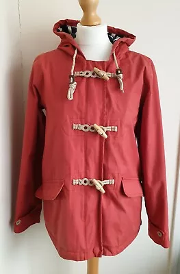 £5.99 • Buy SEASALT Terracotta Tin Cloth Seafolly Hooded Waterproof Rain Jacket Mac Size 10