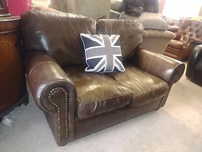 John Lewis  Chesterfield Style Sofa Settee  Brown Deliv Poss  • £160