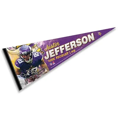 Minnesota Vikings Jefferson Pennant Banner Flag • $14.95