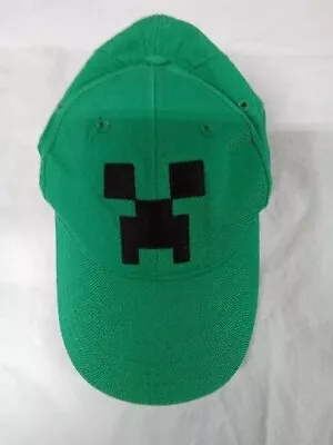 Jinx Minecraft Creeper Face Baseball Cap Hat Video Gamer Logo Snap Back Child • $15.34