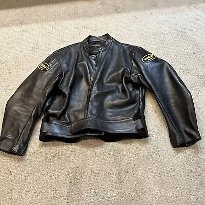 NWOT Mens 54 Vanson Leathers Leather Black Cafe Racer Motorcycle Jacket EC • $295