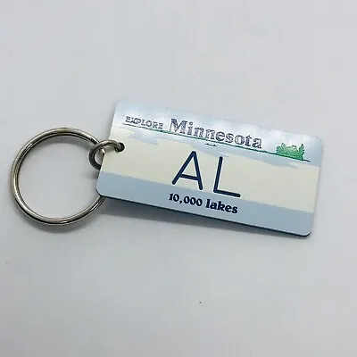 Vtg Minnesota Souvenir 10000 Lakes License Plate Keychain Personalized AL • $5.99