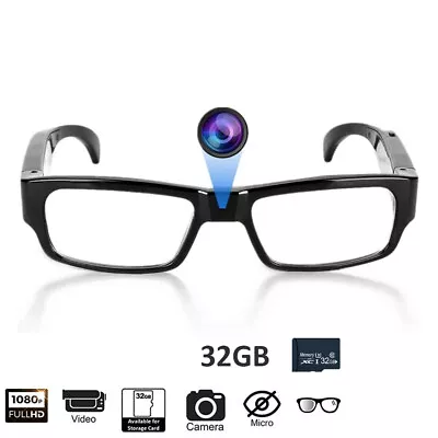 Camera Smart Glasses 1080p HD Video Recorder Eyewear Camcorder 32GB Card • $43.17