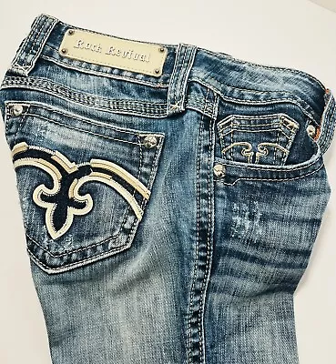 $55 • Buy Rock Revival Alanis Boot Cut Jeans Womens Size 25