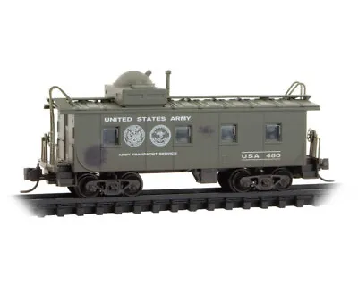 US ARMY 36' Riveted Steel Caboose Offset Cupola MTL #100 00 600 N Scale • $39.95