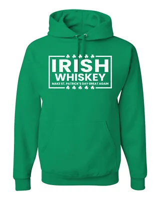 Saint Patrick's Irish Shamrock Green Unisex Hoodie Sweatshirt • $34.99