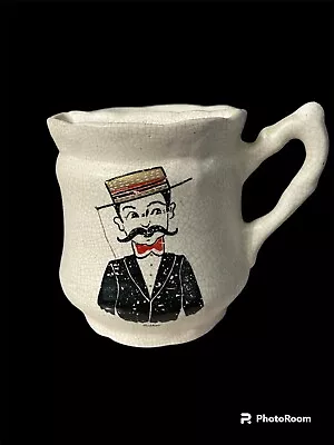 Vintage Barber Mustache Man Shaving Mug. Preowned. • $20