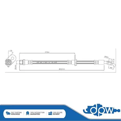 Fits Toyota RAV4 1994-2000 2.0 Brake Hose Front Right DPW 9094702782 • $22.68