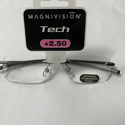 Magnivision Reading Glasses Tech Aluminum Or Classic 1.75 2.75 New • $14.99