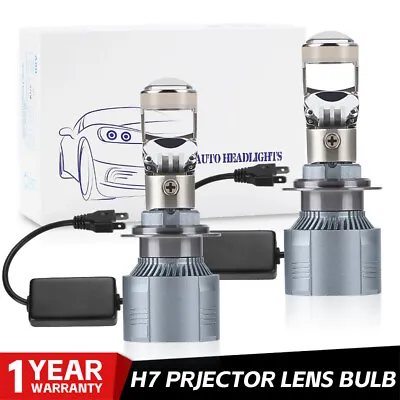 2PCS H7 Mini Bi-LED Projector LED Lens Bulb Headlight Low Beam Retrofit LHD 100W • $35.98