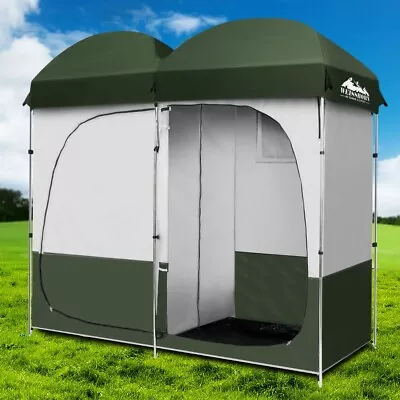 Weisshorn Outdoor Portable Change Room Double Camping Shower Toilet Tent Green • $99