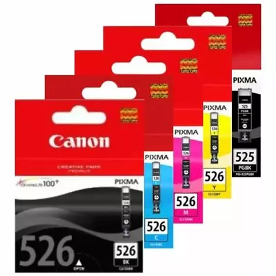 Canon Genuine (CLI-526) PGI-525 Ink Cartridges IP4850 IP4950 IP6550 MX895 Cli526 • $17.95