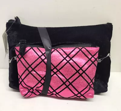 2 Piece Modella Cosmetic Bags Nwt Hot Pink Black - U • $14.99