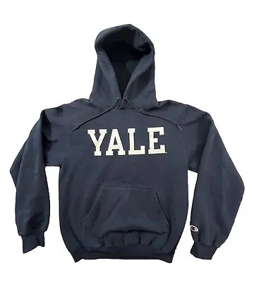 Vintage 90s Champion Yale University Men’s Small Hoodie Sweatshirt Spell Out • $41.92