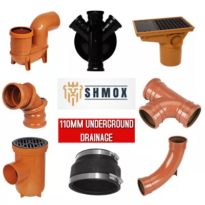 Underground Drainage 110mm Fittings | Bends | Traps | Gully | Inspection Chamber • £29.99