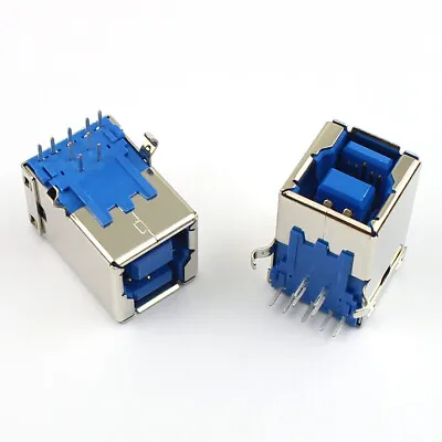 5Pcs USB 3.0 Female B Type 9 Pin DIP Right Angle PCB Connector For Printer Port • $2.99