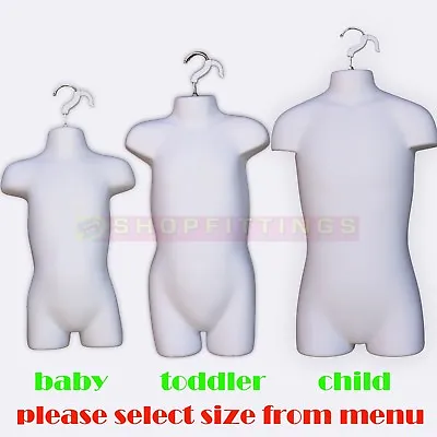 Child HANGING Body Shop Display Body Form Kids Mannequin WHITE • £12