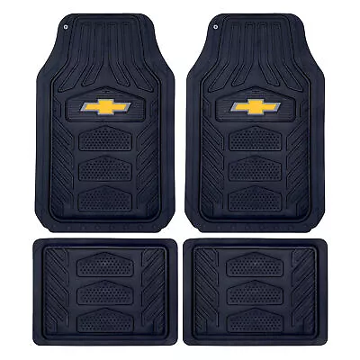 $49.95 • Buy Chevy Bowtie Logo Heavy Duty Truck SUV Car All Weather Rubber 4pc Floor Mats Set
