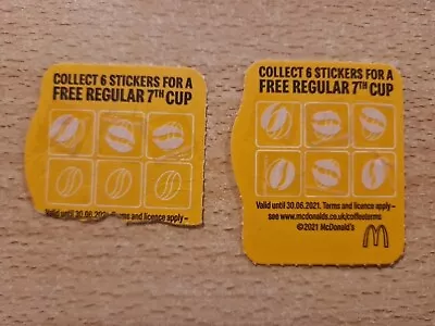 McDonald’s Coffee Sticker Collector Card 2 Pcs • £25