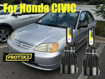 LED Civic 2001-2003 Headlight Kit H4/9003 HB2 6000K White CREE Bulbs HI/Low Beam • $25.96