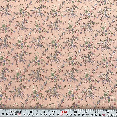 Vintage Joan Kessler For Concord Florals On Pink Cotton Fabric By The HALF YARD • $6.50