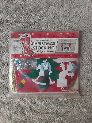 VTG Do It Yourself Christmas Stocking Kit # 234 The Holiday Company 1950's RARE • $24