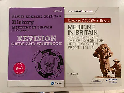 Edexcel 9-1 GCSE History: Medicine In Britain Workbook And My Revision Notes • £3.99