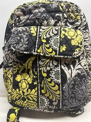 Vera Bradley Baroque Small Backpack Bookbag Purse Yellow/Black/White • $18