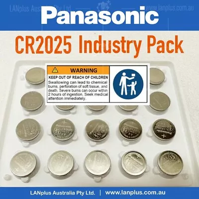 Panasonic 3V CR2025 Industry Lithium Button Coin Battery DL2025 ECR2025 GPCR2025 • $11.99