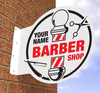 £39.95 • Buy Barbers Sign Barber Shop Sign Barber Pole Shop Sign Hanging Projecting Sign 