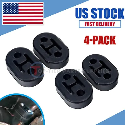 4PCS Rubber Exhaust Hangers Adjustable Muffler Universal For Most Auto Cars • $10.49