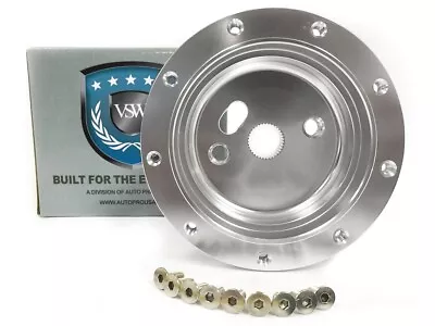 VSW 9-Bolt Silver Steering Wheel Hub Adapter Flaming River Column W/GM Spline • $94.99