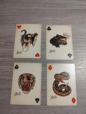 (4) Sailor Jerry Playing Cards All 7's Spiced Rum Clubs Hearts Diamond Spade  • $2.28