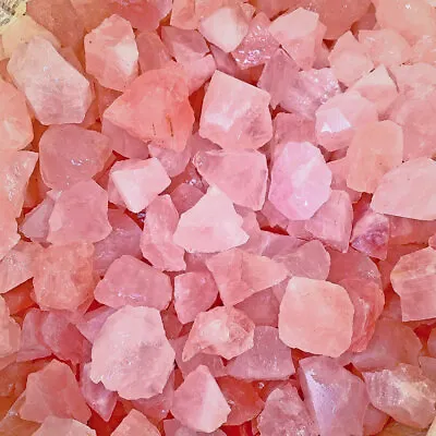 $14.99 • Buy 1/2LB Rough Natural Rose Quartz Raw Stones Crystal Healing Mineral Specimen Bulk
