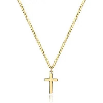 14K Gold Filled Christian Cross Pendant Necklace Crucifix For Men Women • $15.25