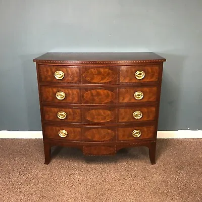 Baker Historic Charleston Mahogany Bow Front Inlaid Chest • $2750