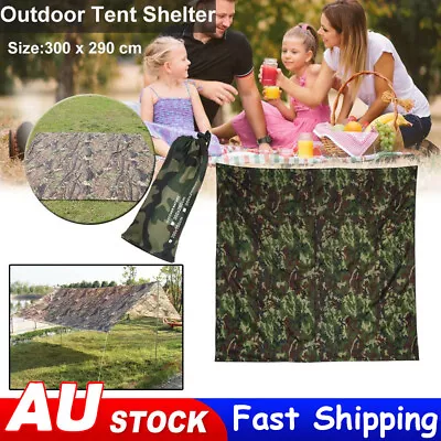 Waterproof Camping Hiking Tent Tarp Canopy Awnings Rain Cover Sun Shelter Je • $31.88