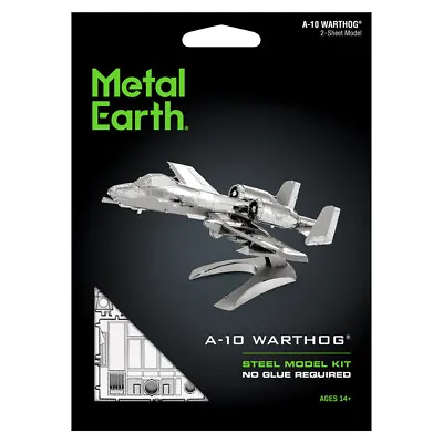Fascinations Metal Earth A-10 Warthog US Air Force Jet Fighter 3D DIY Model Kit • $12.95