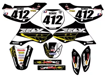 All Years JR 80 13 FLY Black Senge Graphics Kit Compatible With Suzuki • $82.49