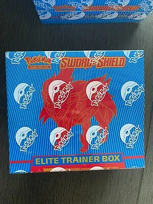 Pokemon Sword And Shield ETB Zamazenta Base Set Sealed Elite Trainer Box • $69