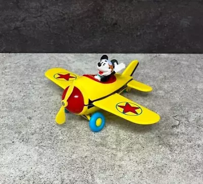 Vintage 1981 Disney DecoPac Die Cast Mickey Mouse In Yellow Airplane Toy • $7.50