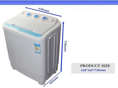 Portable 230v Twin 4.6kg Washing Machine Ideal For Caravan Motorhomes Spin Dryer • £139.95
