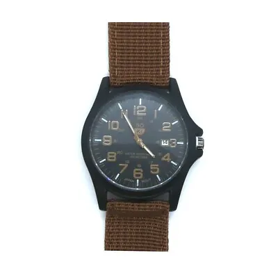 Lancardo Watch Braun Black Men's Wrist Watch Calendar Fabric Band Waterproof Qua • $25.45