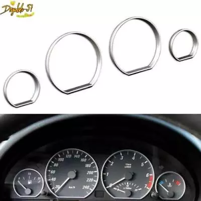 Chrome Decoration Frame Gauge Dash Dial Rings Bezel Trim Decor Fit For BMW E46 • $35.86