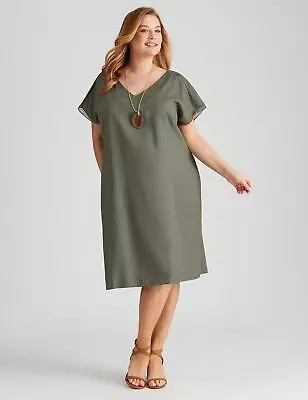 $27.11 • Buy Autograph Woven Lace Trim Shift Dress Womens Plus Size Clothing  Dresses Shift