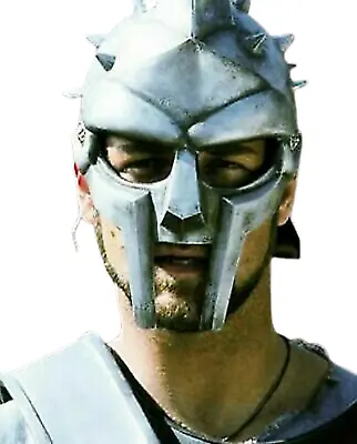 18Gauge Medieval Gladiator Roman Maximus Helmet Armor Helmet Reenactment • $79