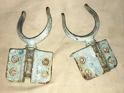 Vintage Oar Locks Pair Nautical Row Boat Steel  • $50