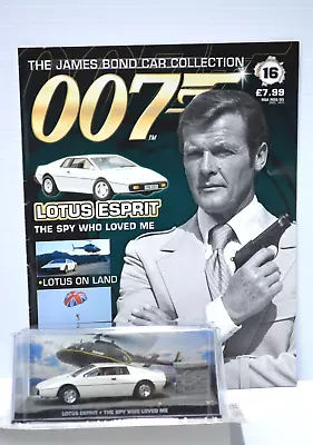 James Bond Car Collection #16 Lotus Esprit The Spy Who Loved Me 1:43 Scale NIB • $34