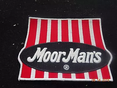 BIG VINTAGE ADVERTISING BIG MOOR MAN'S  FEED  Patch 8  X 6   • $25